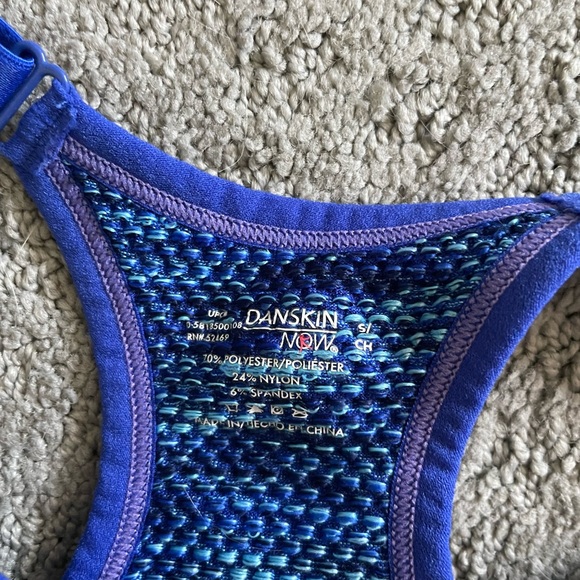 Striped Blue Workout Bra - Picture 3 of 3